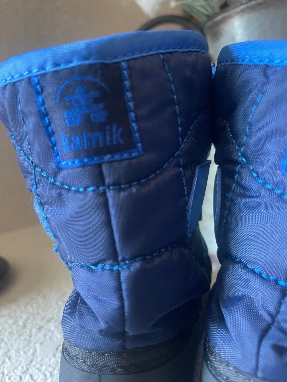 Kamik Kids Navy and Bright Blue Winter Boots